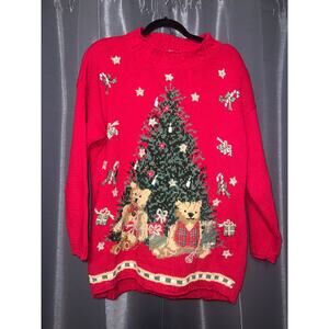 Ugly Christmas Sweater Xmas Size Large Vintage